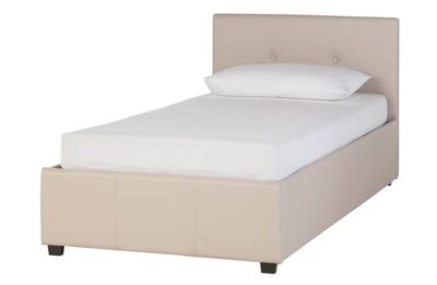 Hygena Emelie Single Ottoman Bedframe - Latte